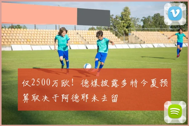 仅2500万欧！德媒披露多特今夏预算取决于阿德耶米去留
