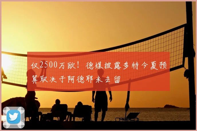 仅2500万欧！德媒披露多特今夏预算取决于阿德耶米去留